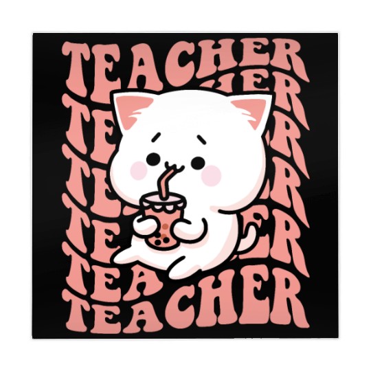 Boba Tea Teacher Cute Kawaii Cat Back To School Mahjong Mats