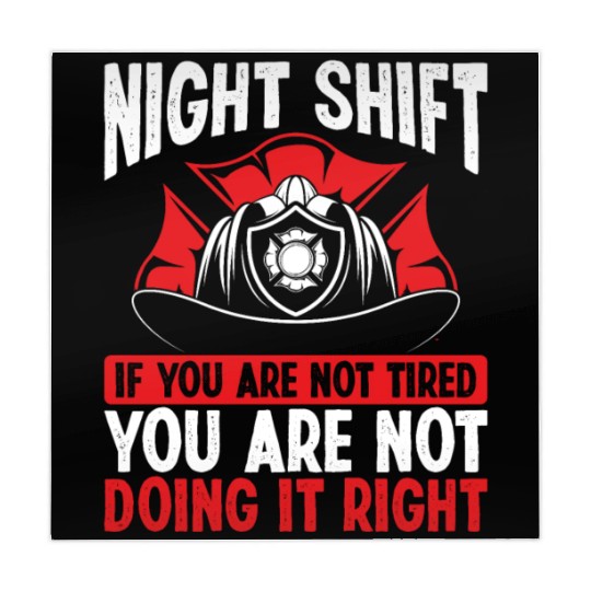 Firefighter Volunteer Funny Night Shift Firemen Mahjong Mats