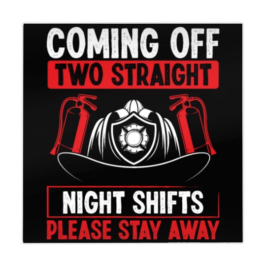 Night Shift Firefighter Two Straight Shift Firemen Mahjong Mats