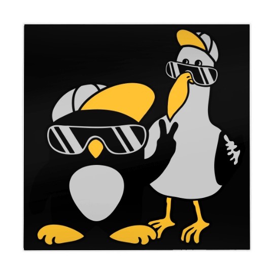 Seagull penguin 2 friends Mahjong Mats