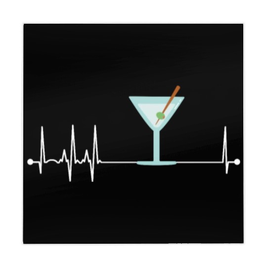 Martini Heartbeat Martini Lover Cocktail Drink Mahjong Mats