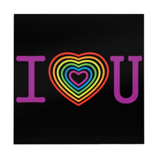 I love you with all my heart. Colors rainbow heart Mahjong Mats
