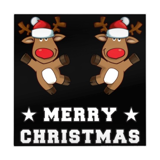 Merry Christams Funny Elf Deer Christmas Mahjong Mats