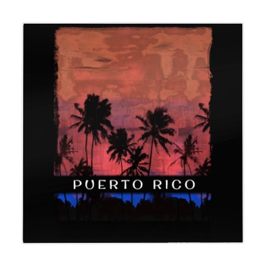 Puerto Rico Caribbean Vacation Souvenir Palm Tree Mahjong Mats