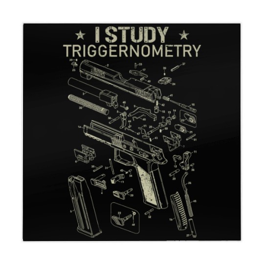 I Study Triggernometry Funny Gun Lover Mahjong Mats