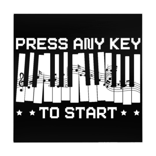 Press Any Key To Start Piano Player Musician Music Mahjong Mats