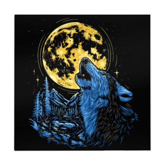 Wolf Moon Forest Wolves Nature Nature Liever Full Mahjong Mats