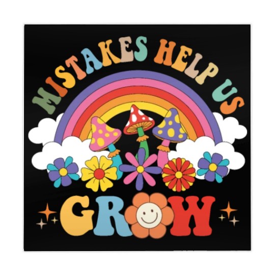 Mistakes Help Us Grow Groovy Growth Mind Rainbow Mahjong Mats