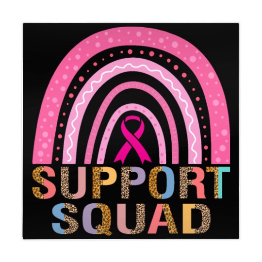 Support Squad Leopard Pink Warrior Breast Cancer Mahjong Mats