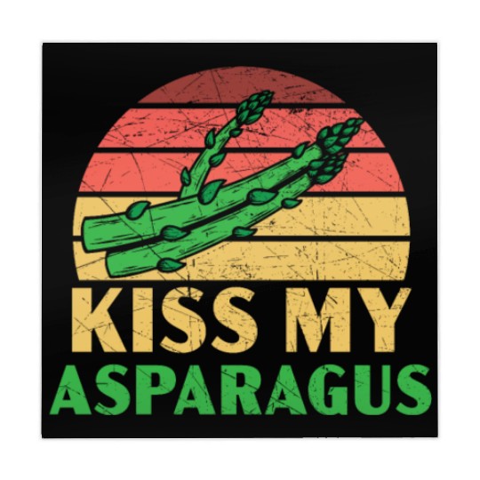 Kiss My Asparagus Lover Vegan Vegetable Vegetarian Mahjong Mats