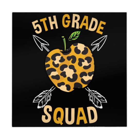 5th Grade Back To School Squad Leopard Print Mahjong Mats