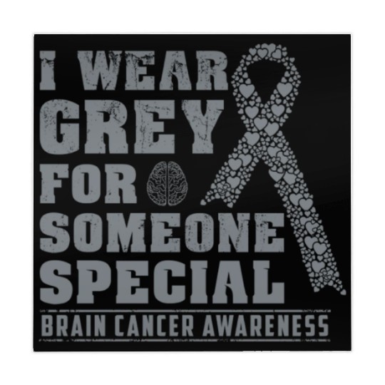 I Wear Grey For Someone Special Brain Cancer Aware Mahjong Mats