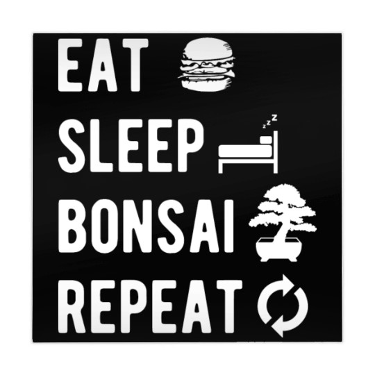 Bonsai Eat Sleep Repeat Funny Slogan Gift Mahjong Mats