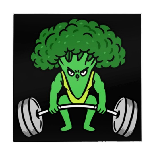 Weightlifting Broccoli For Broccoli Lover Mahjong Mats