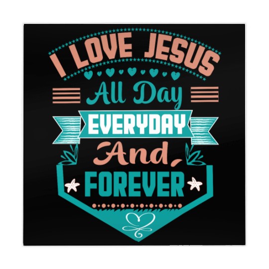 i love jesus all day every day and forever Mahjong Mats