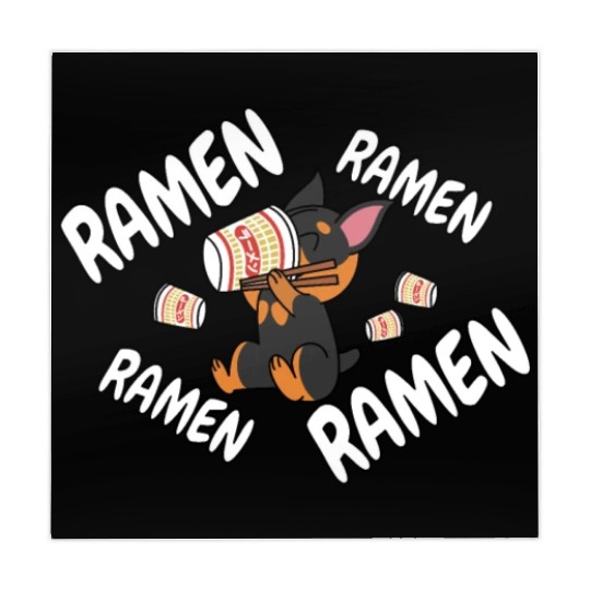 Doberman Instant Ramen Noodles Mahjong Mats