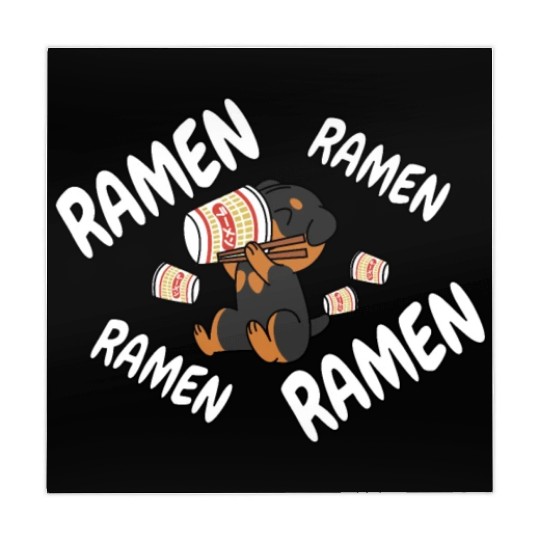 Rottweiler Instant Ramen Noodles Mahjong Mats