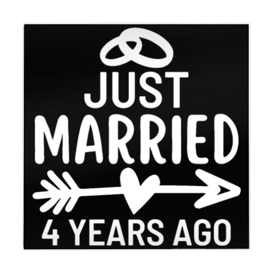 Just Married 4 Years Ago Wedding Anniversary Mahjong Mats