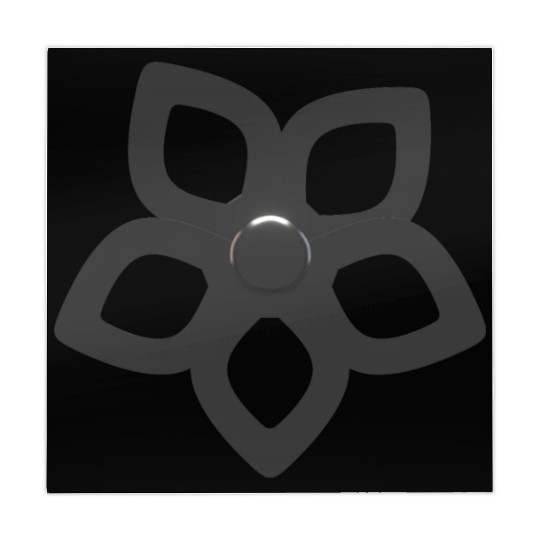 Metallic Silver Abstract Flower Cutout Petals Mahjong Mats