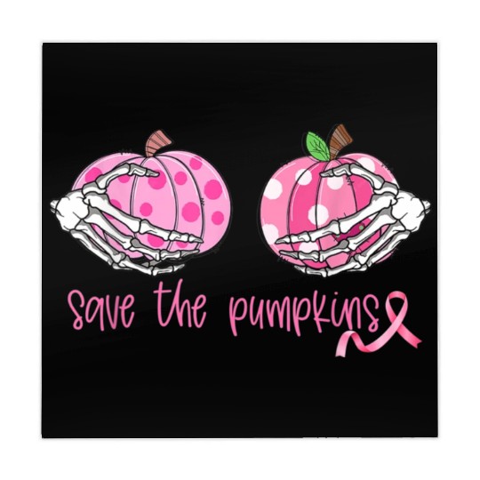 Breast Cancer Awareness Pink Ribbon Save The Pumpk Mahjong Mats