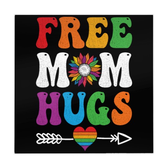 Free Mom Hugs Mahjong Mats Sunflower Rainbow Heart LGBT