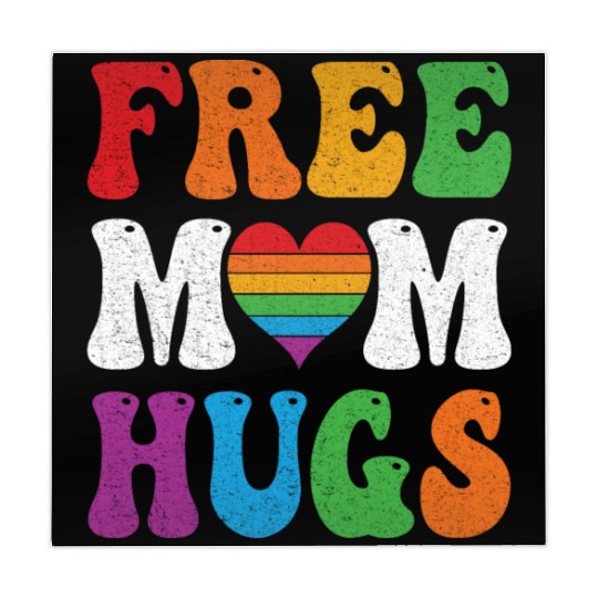 Free Mom Hugs Pride Mahjong Mats Rainbow Heart LGBT Pride