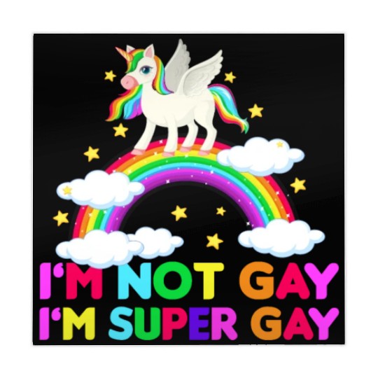 I m Not Gay I m Super Gay - Unicorn Rainbow LGBT Mahjong Mats