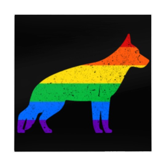 LGBT German Shepherd Rainbow Flag Mahjong Mats