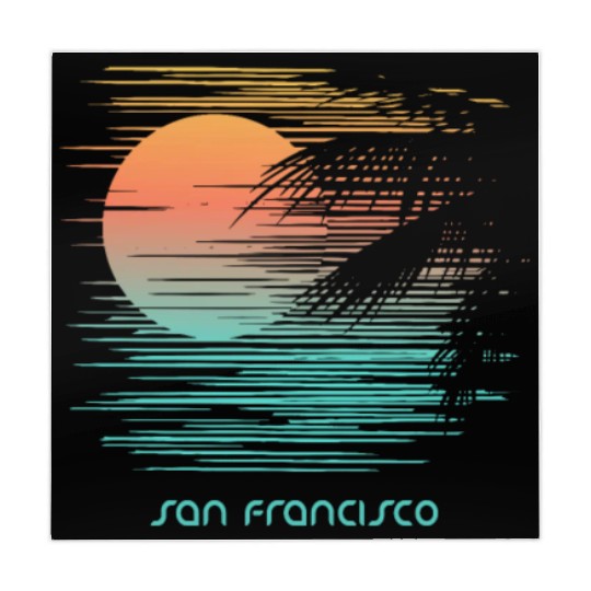 Artistic San Francisco California Palm Tree Mahjong Mats