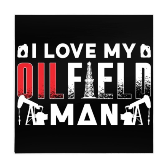 Oilfield Worker I Love My Oilfield Man Oil Rig Job Mahjong Mats