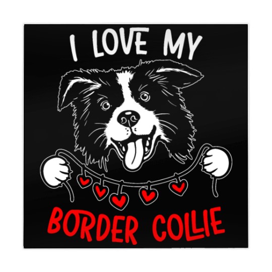 I Love My Border Collie Dog Lover Puppy Paw Love Mahjong Mats