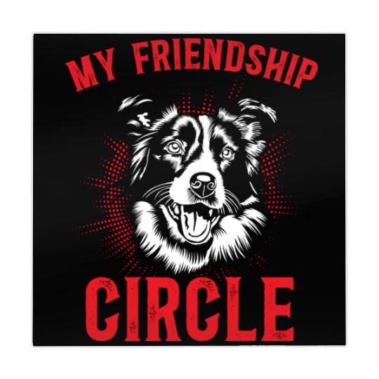 My Friendship Circle Dog Puppy Paw Border Collie Mahjong Mats