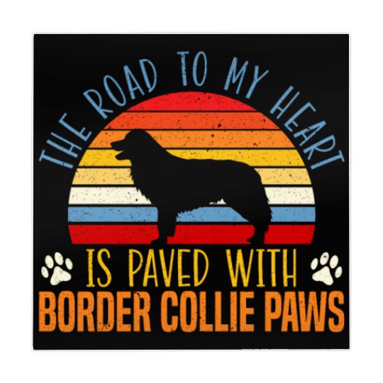 The Road To My Heart Is Paved With Border Collie Mahjong Mats