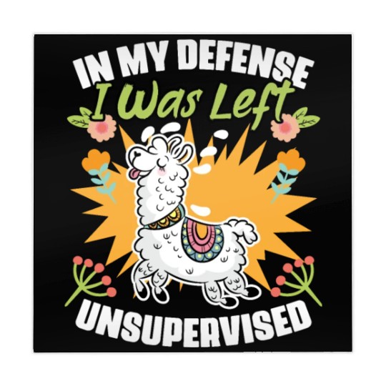 In My Defense I Was Left Unsupervised Funny Floral Mahjong Mats