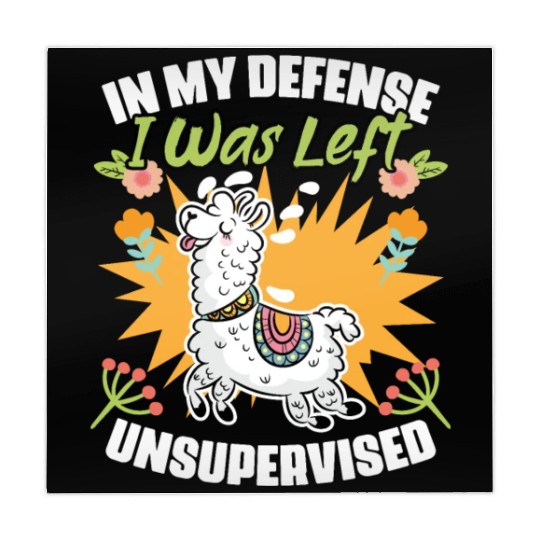 In My Defense I Was Left Unsupervised Funny Floral Mahjong Mats