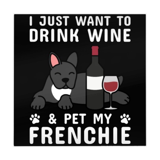 Drink Wine And Pet My French Bulldog Mahjong Mats