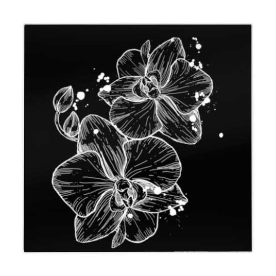 Breathtaking amazing orchid (white version) Mahjong Mats