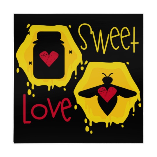 Sweet love yellow honey bee Mahjong Mats