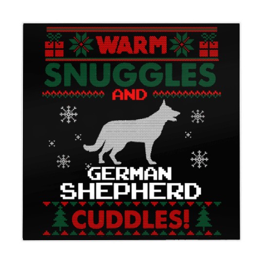 Merry Christmas German Shepherd Dog Ugly Christmas Mahjong Mats