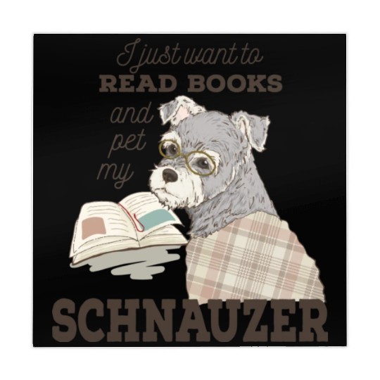 Schnauzer Cartoon Book Lover Gift Mahjong Mats