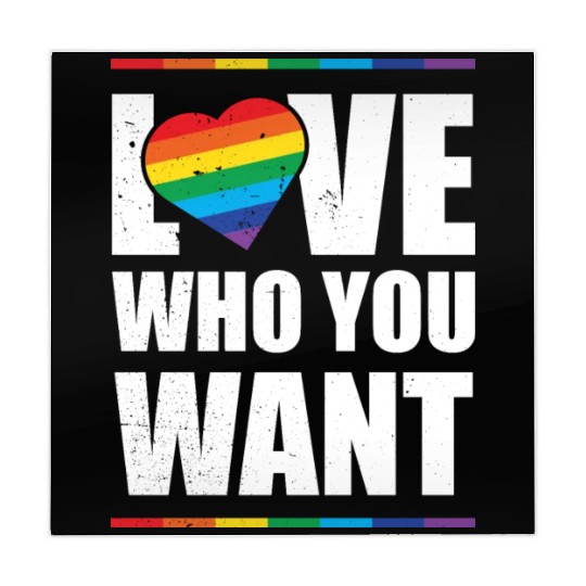 LGBT Love Who You Want Gay Pride Rainbow Heart Mahjong Mats