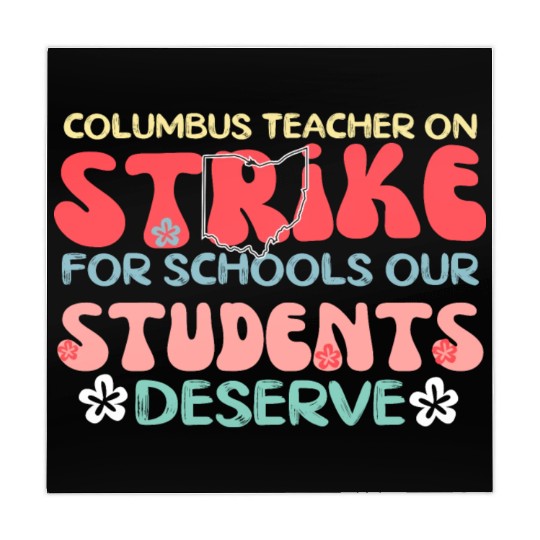 columbus teacher on strike for school our students Mahjong Mats