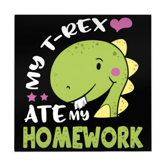 Tyrannosaurus Back to School TRex for Kids TRex At Mahjong Mats