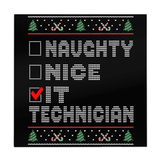 Naughty Nice IT Technician, Matching Christmas Mahjong Mats
