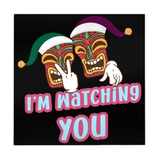 I'm Watching You Christmas In July Surfing Santa C Mahjong Mats