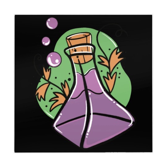 A glass of purple poison with Fall leaves Mahjong Mats