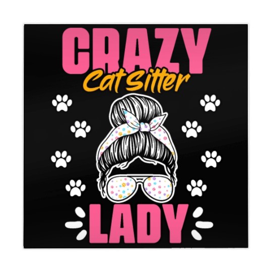 Crazy Cat Lady Funny Animal Sitting Humor For A Mahjong Mats