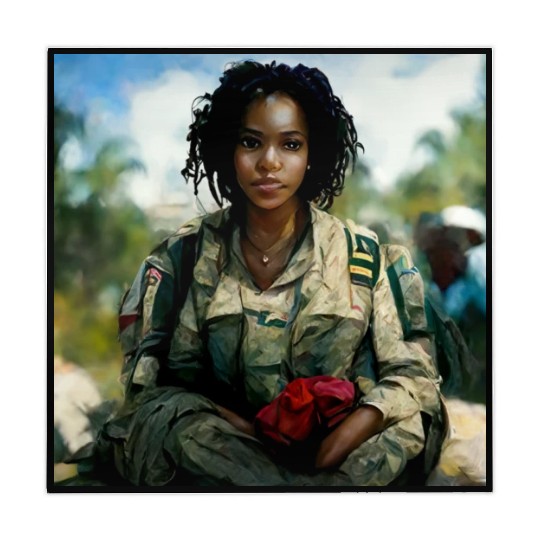 Beautiful US army combat medic painting Mahjong Mats