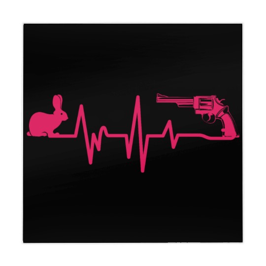 Heartbeat Rabbit Weapon Gun Hunting Gift Hunter Mahjong Mats