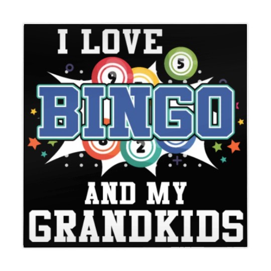 I Love Bingo And My Grandkids Funny Bingo Mahjong Mats